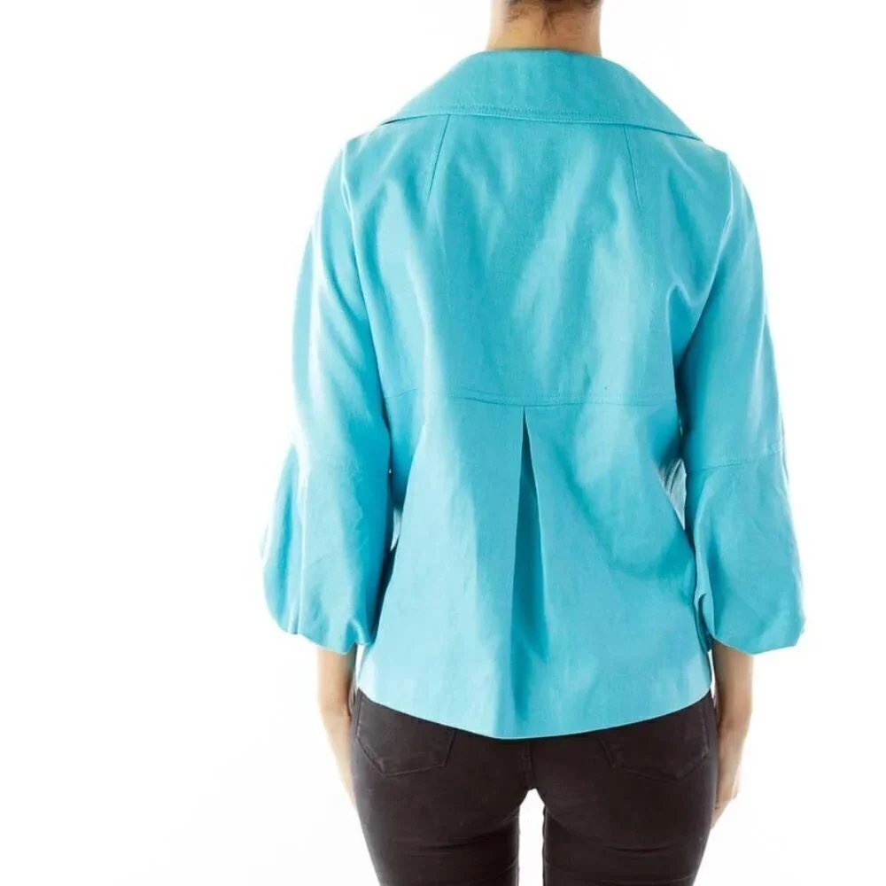 Ellen Tracy Turquoise Loose Blazer - Picture 3 of 3